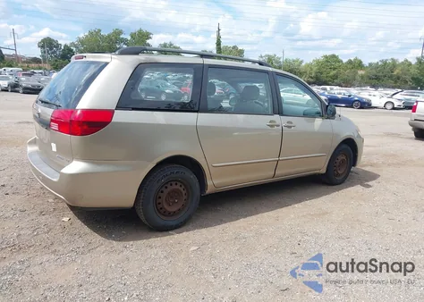 2004 Toyota Sienna Ce из США, поврежденный, VIN 5TDZA23C24S080796